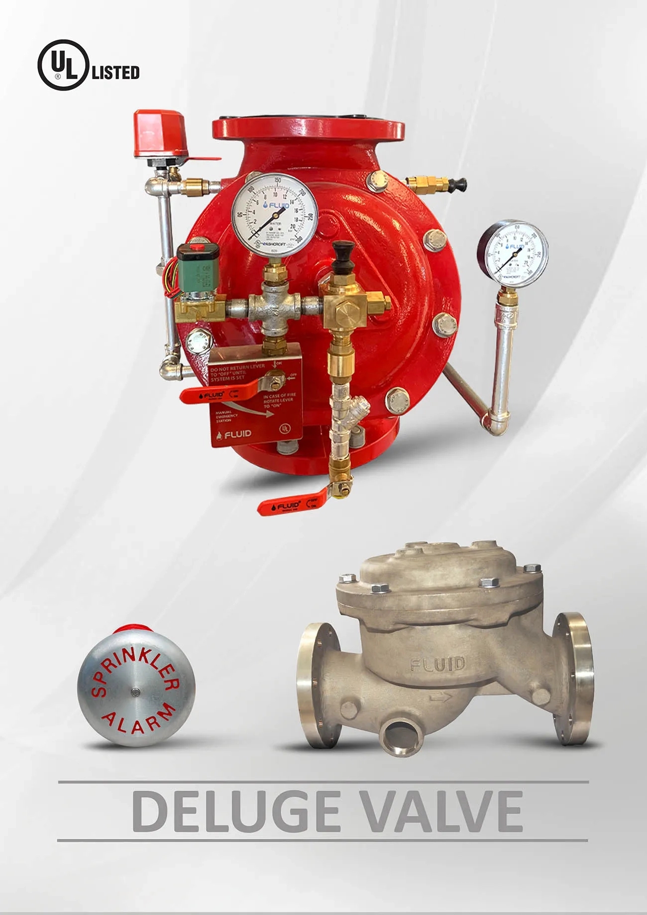 Fluid Deluge Valve by Fluid : Colours available: Red