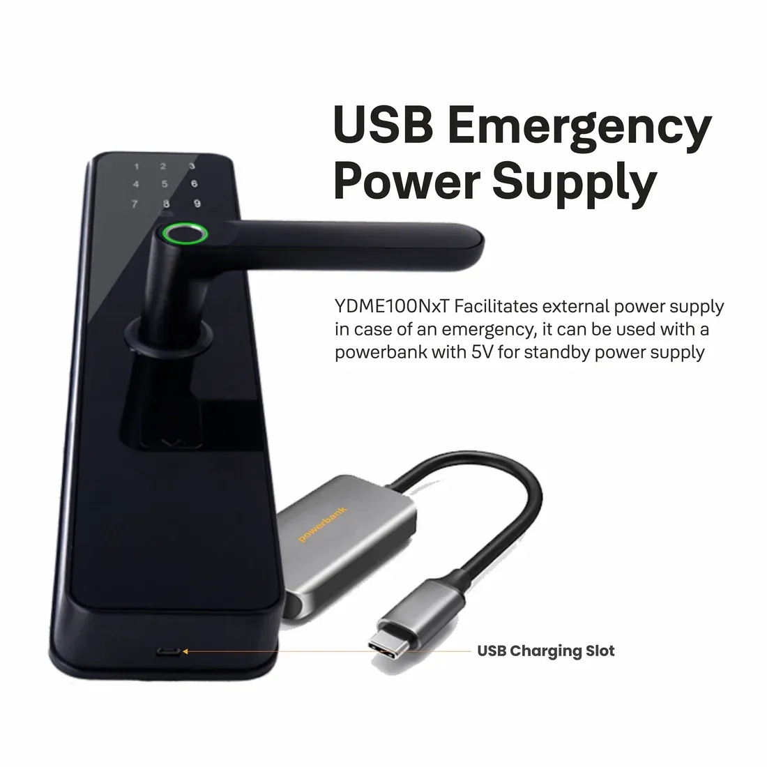 YDME50NxT Smart Door Lock by Yale : Colours available: Black 7 7
