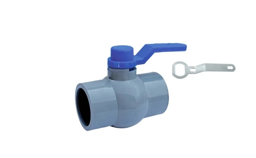 Darvin Polymers Long Handle Solid Ball Valve Gray MS Plate by Darvin : Colours available: Gray