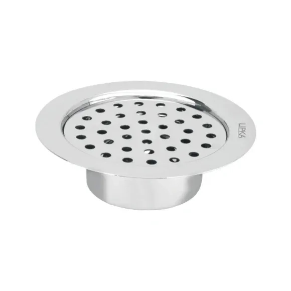 Lipka Super Sleek Round Flat Cut Floor Drain (5 Inches) with Cockroach Trap