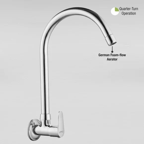 Lipka Virgo Sink Tap Brass Faucet with Round Swivel Spout (20 Inches) 4