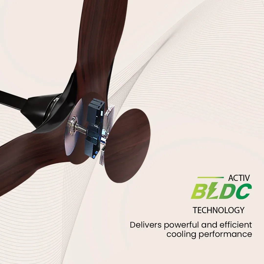 Crompton SilentPro Enso BLDC Ceiling Fans - Chestnut Wood by Crompton : Colours available: WoodyBrown 12 2