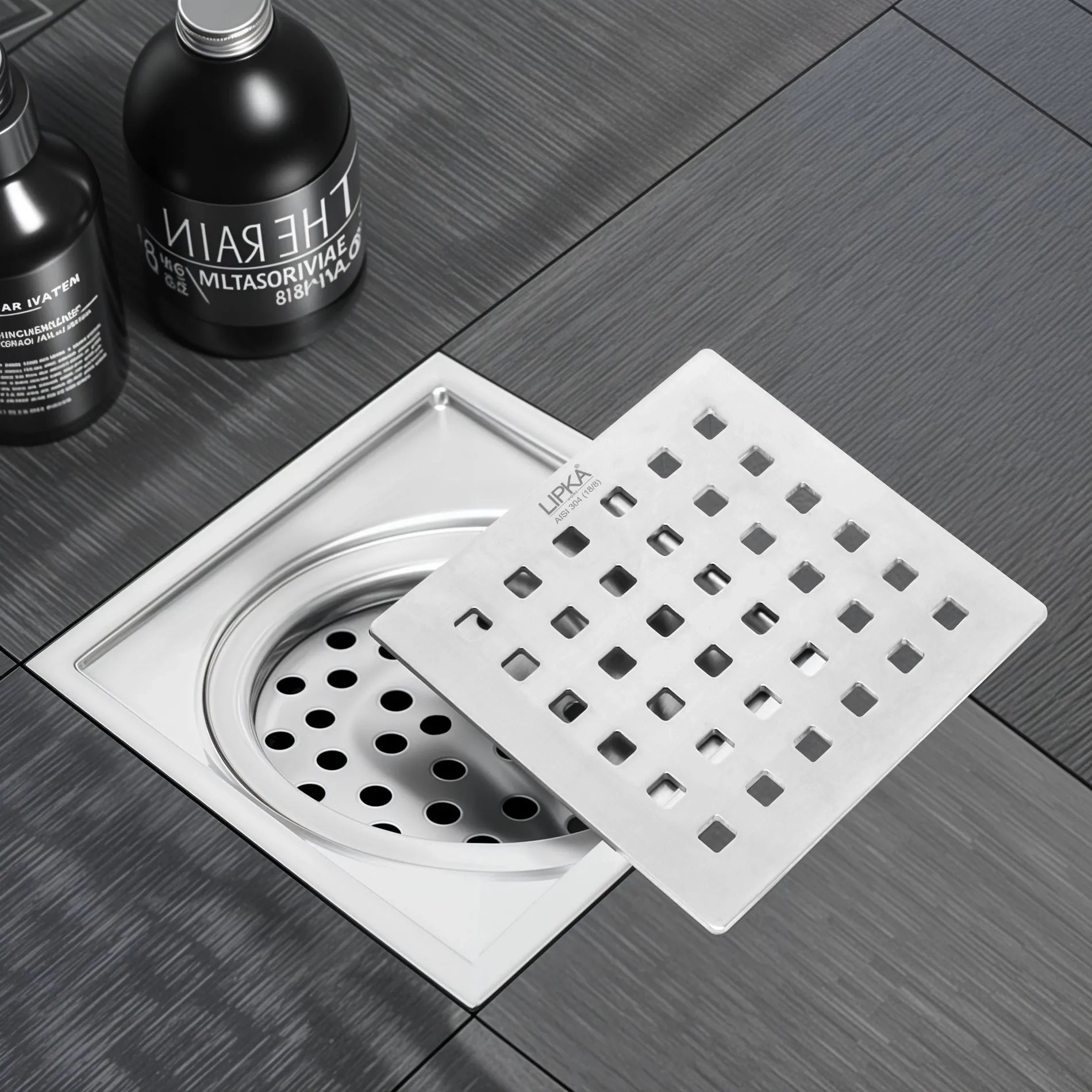 Lipka Red Exclusive Square Floor Drain (6 x 6 Inches) with Cockroach Trap
