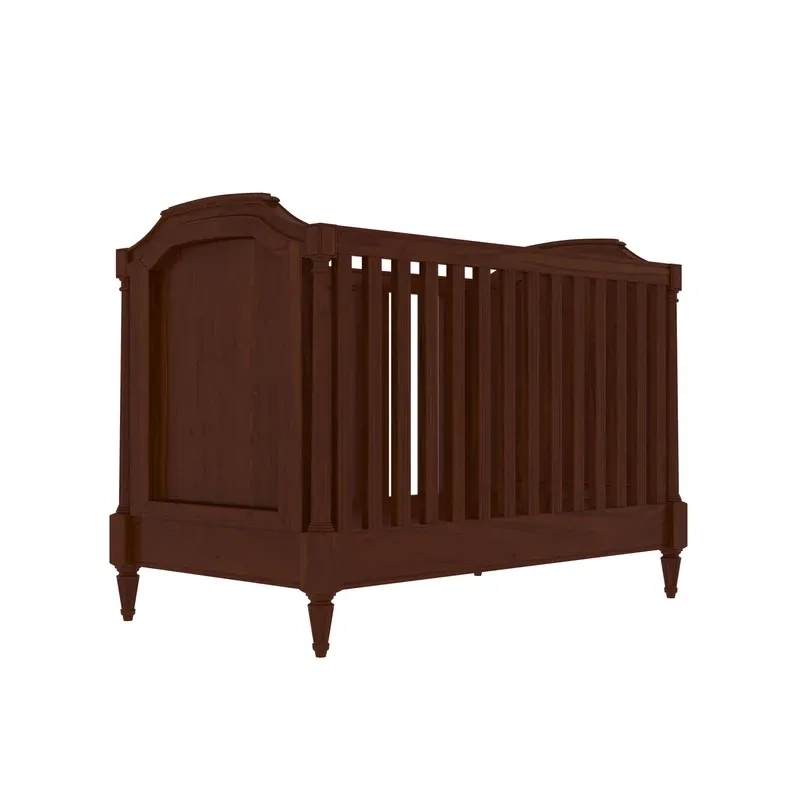 Woodshala Antique Richard Brown Finished Wooden Handmade Cradle 3