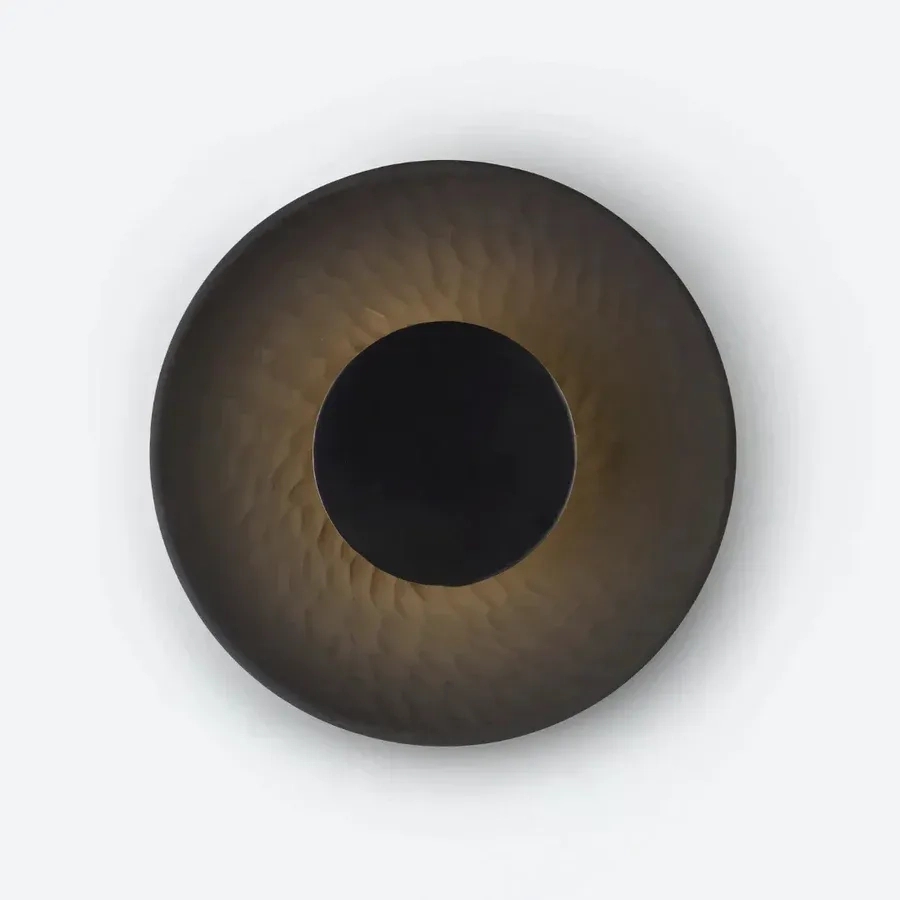 The Living Influence Disc Wall Light in Black Wall Sconce 1