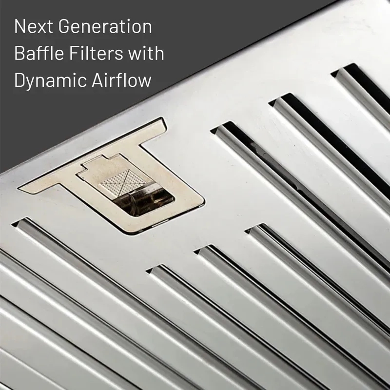 Glen Designer Kitchen Chimney with Push Button Control Baffle Filters 60cm 1000 m3/h - Black (6062 BL) 4