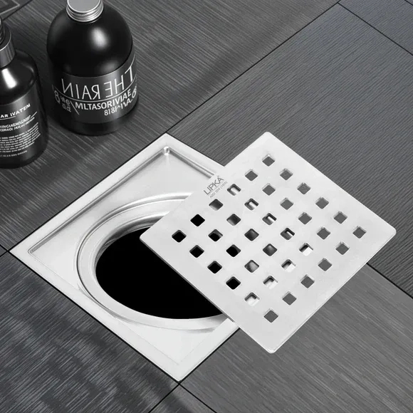 Lipka Red Exclusive Square Floor Drain (6 x 6 Inches)