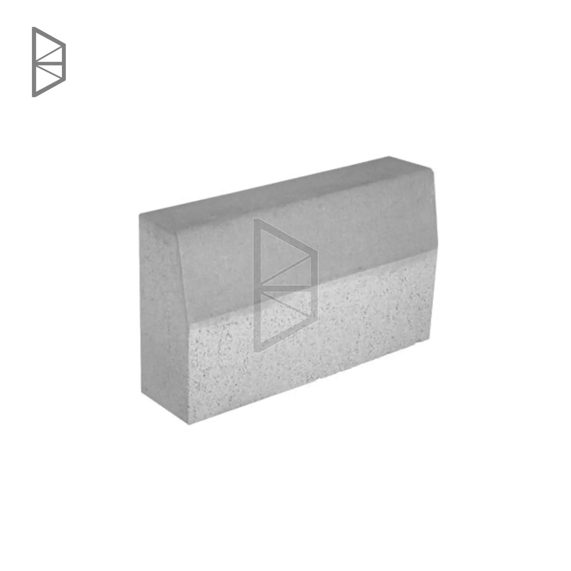 BRHC Kerb Stone - Battered Top by BRHC Concrete : Colours available: Grey