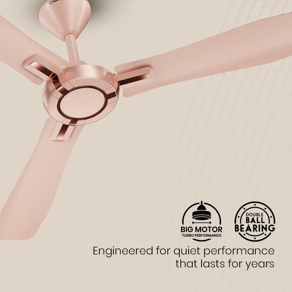Crompton Highspeed Santos Ceiling Fan - Rose Gold by Crompton : Colours available: MistyRose 13 4