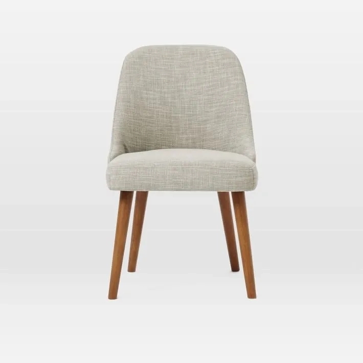 Asian Arts Modern Upholstered Dining Chair with Wooden Legs | Asian Arts by Asian Arts : Colours available: LightGray 10 1