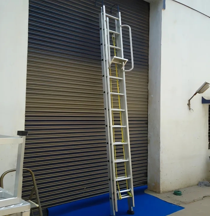 RKS Wall Support Extension Ladder Model No 506 by RKS Engineering for Industrial, Residential, Construction Works : Colours available: Chrome