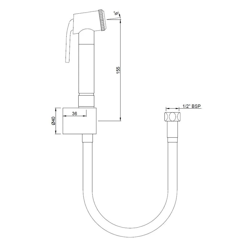 Hand Shower - Health Faucet - ALD-CHR-579 by Jaquar : Colours available: Chrome 1 1