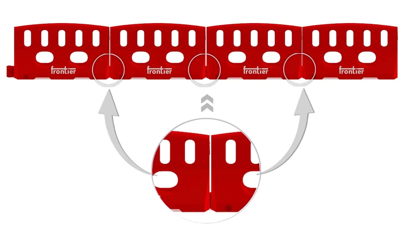 Frontier Road Safety Barricador – 1000 by Frontier for Roads : Colours available: Red 8 6