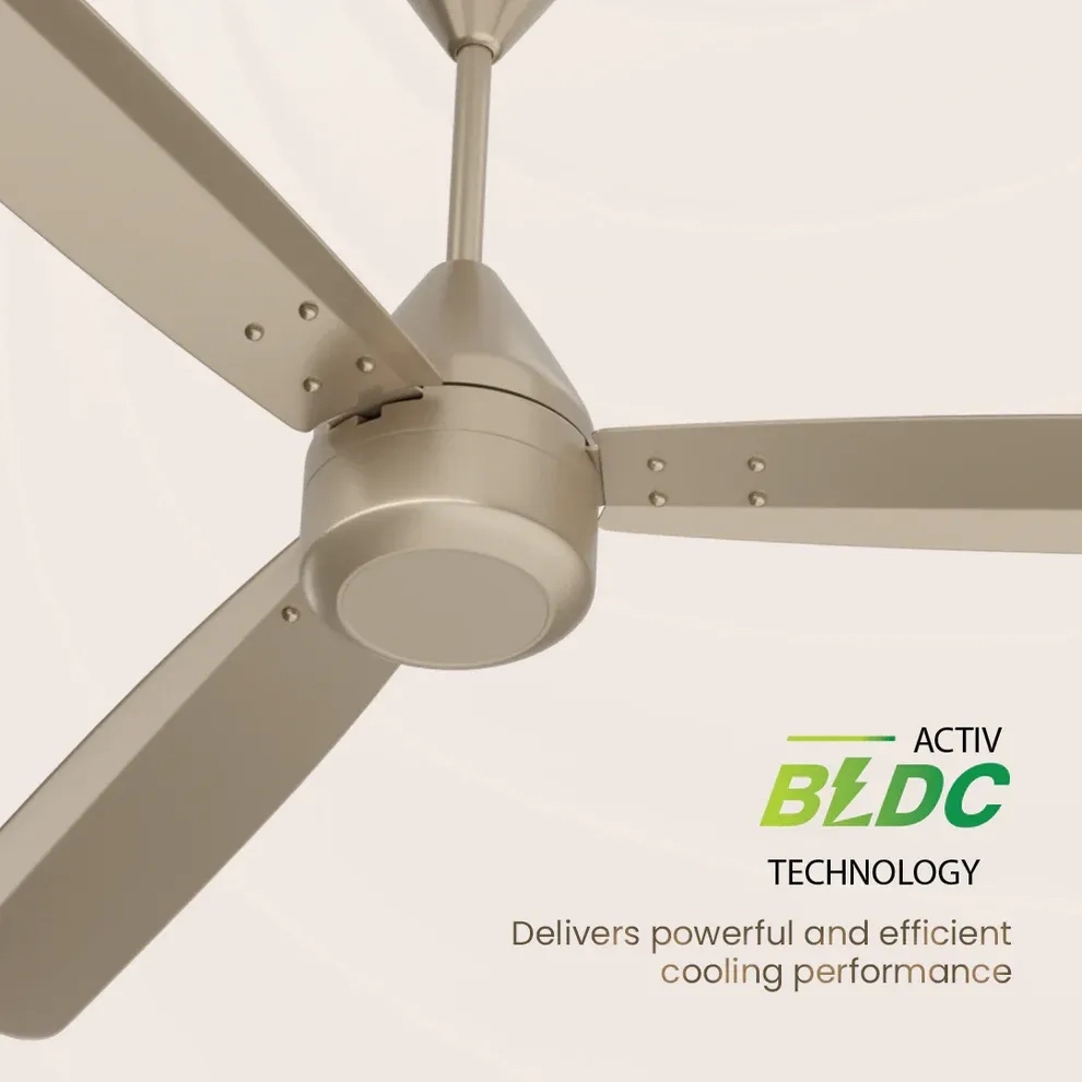 Crompton Energion Groove Remote BLDC Ceiling Fan - Opal White by Crompton : Colours available: White 2 5