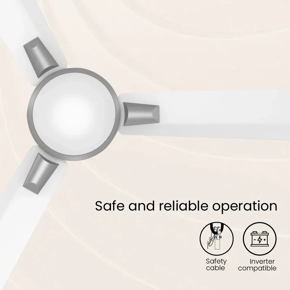 Crompton High Speed Aura | Ceiling Fan - New White by Crompton : Colours available: White 1 4