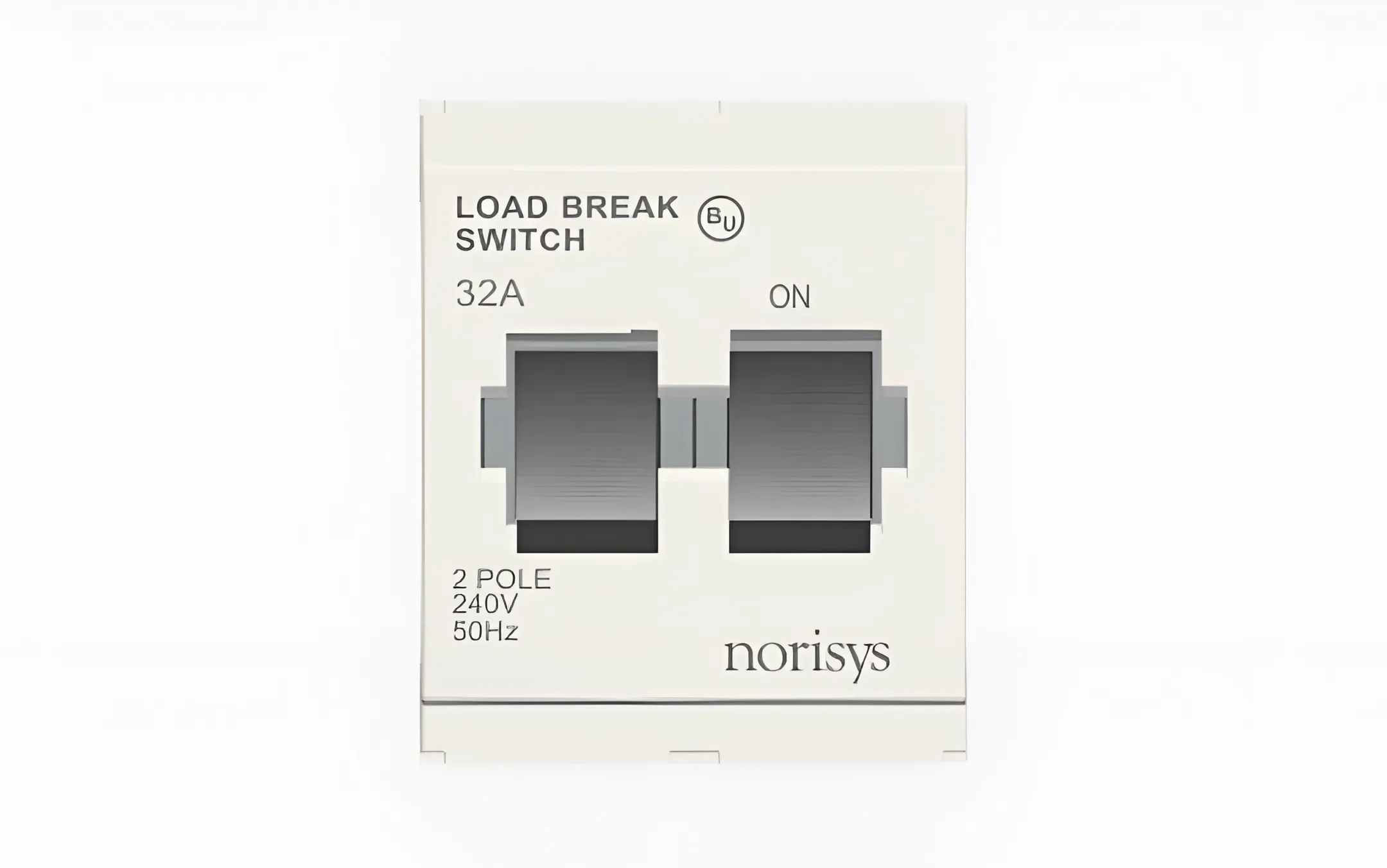 Norisys Frost White Tiny Load Break Switch Double Pole 32A by Norisys : Colours available: White