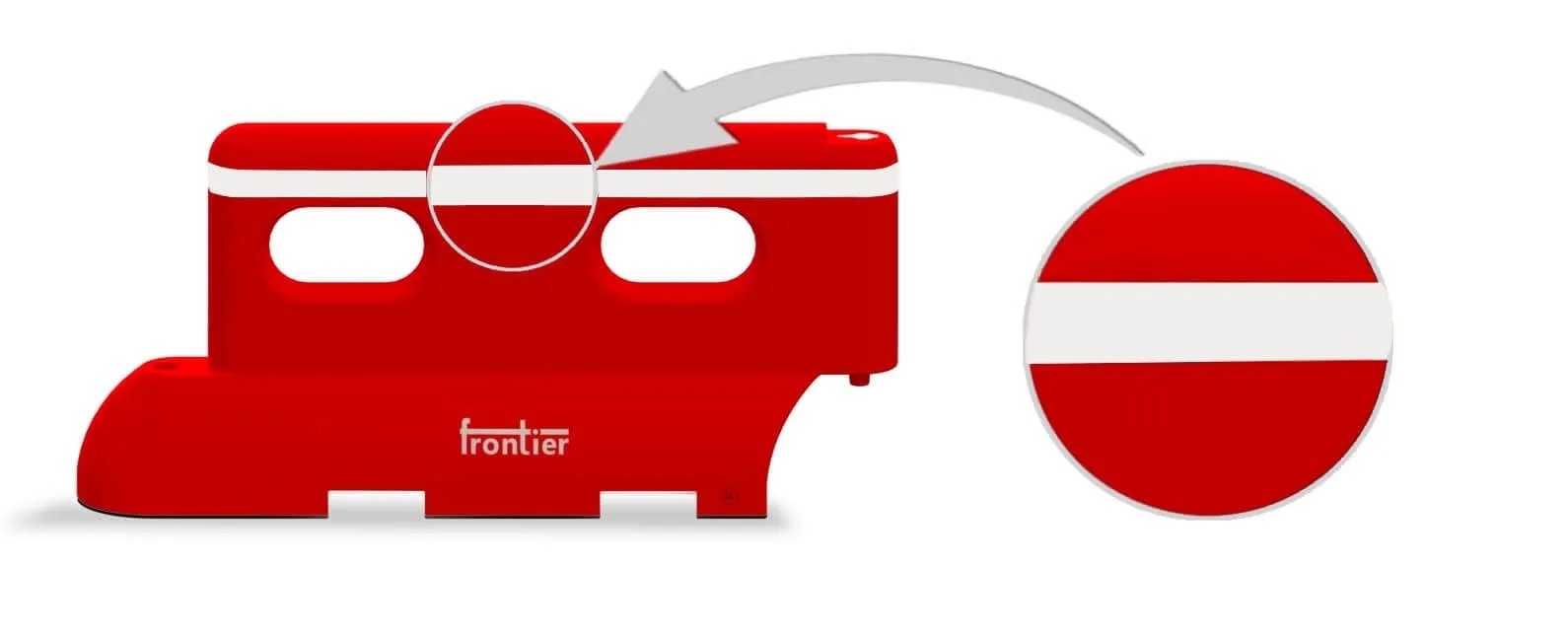 Frontier Euro Road Safety Barrier1 by Frontier for Roads, Airport, Stadium : Colours available: Red 8 9