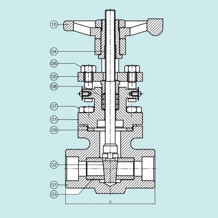 Stanvalves Forged Steel Gate Valve - Screwed End by Stanvalves : Colours available: Black 1 1