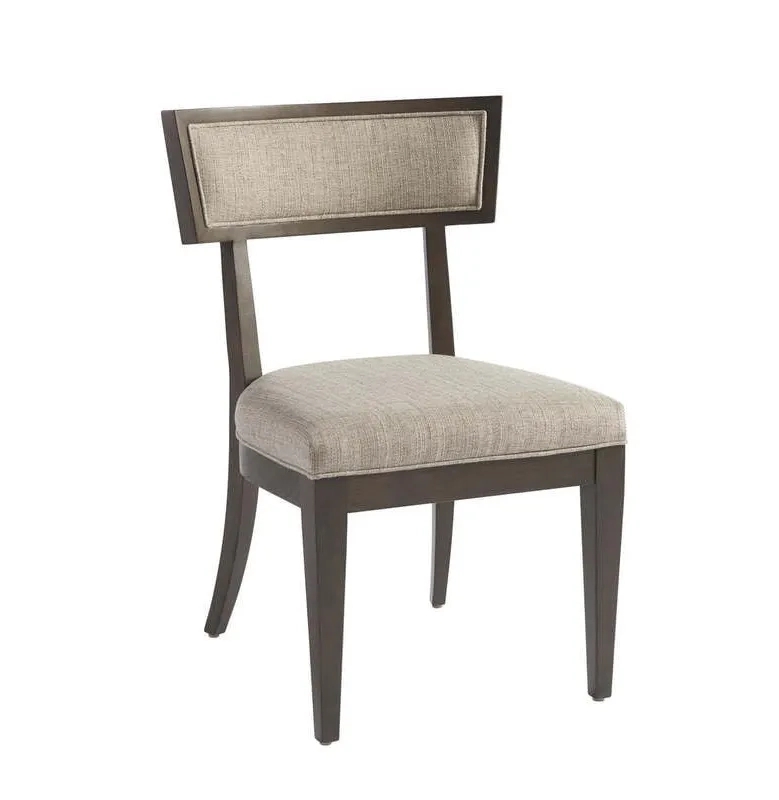 Asian Arts Modern Upholstered Dining Chair Set of 2 | Fabric Padded Chairs for Dining Room by Asian Arts : Colours available: WoodyBrown 7 2