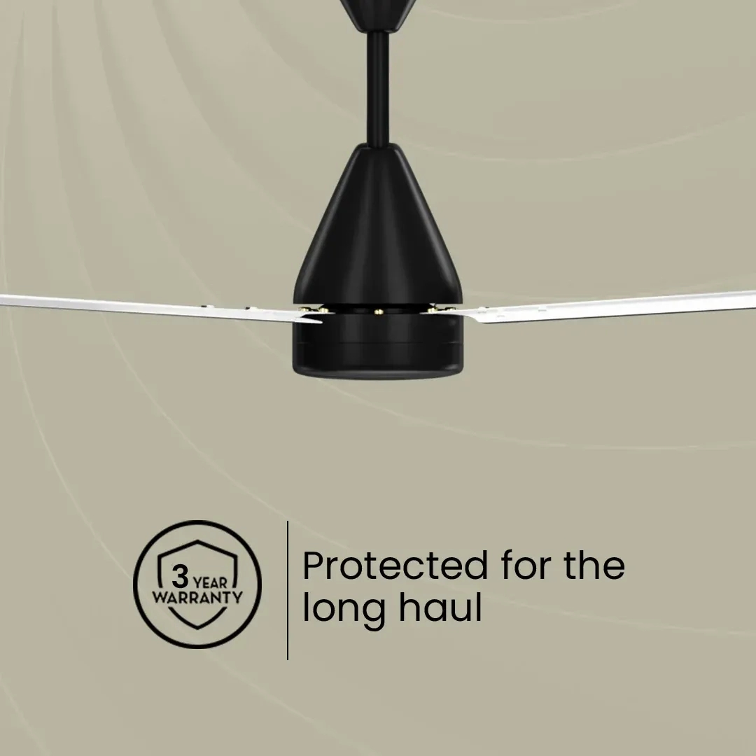 Crompton Energion Cookie BLDC Ceiling Fan - White Black by Crompton : Colours available: Black, White 3 3