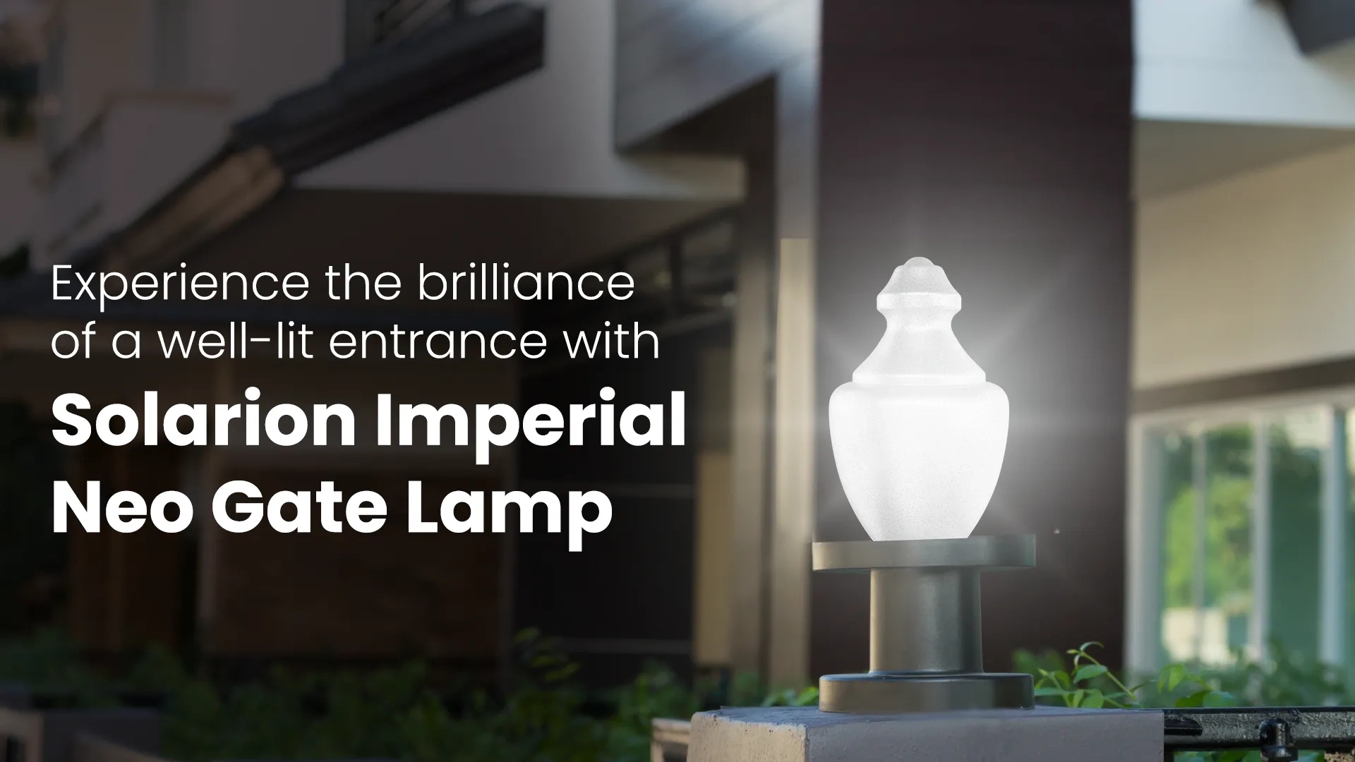 Crompton Solarion Imperial Neo Gate Lamp (Plastic With B22 Holder) by Crompton : Colours available: White 7 5