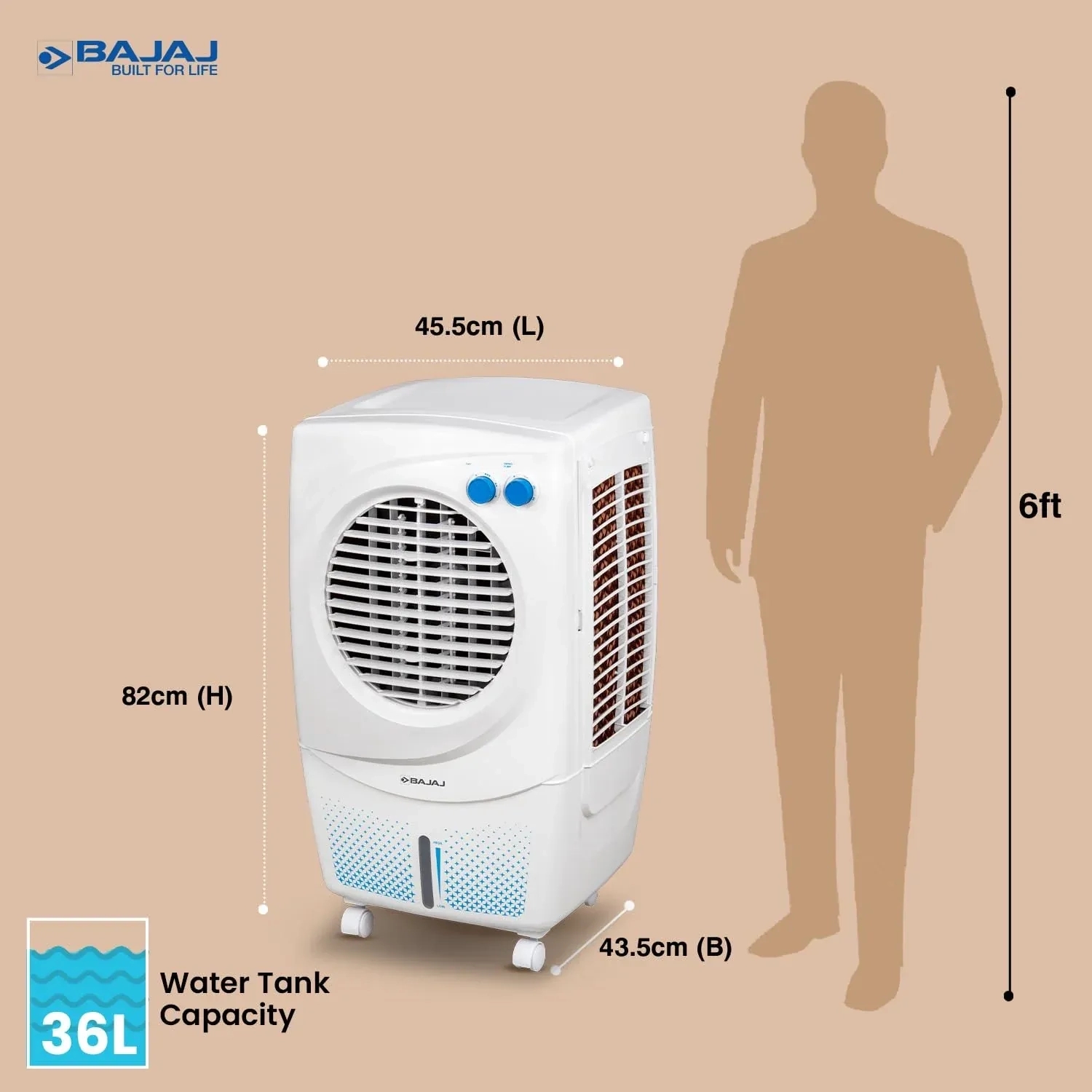 Bajaj PX97 Torque - Air Cooler by Bajaj : Colours available: White 7 6