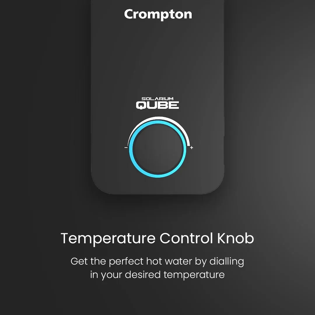 Crompton Solarium Qube, 2000W Storage Water Heater - 25-L by Crompton : Colours available: Black, White 7 4