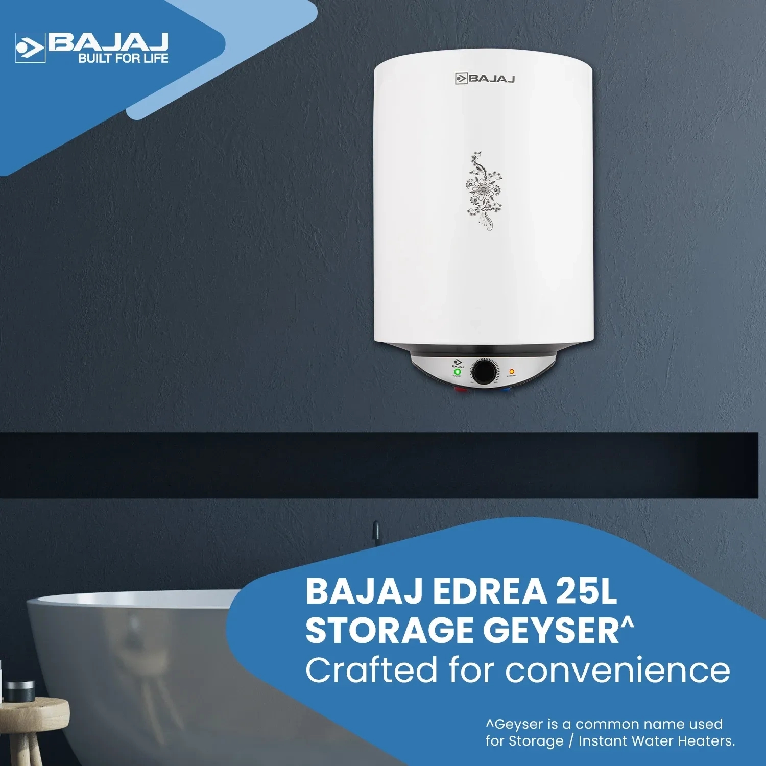Bajaj Edrea - Water Heater 25L by Bajaj : Colours available: White 6 1