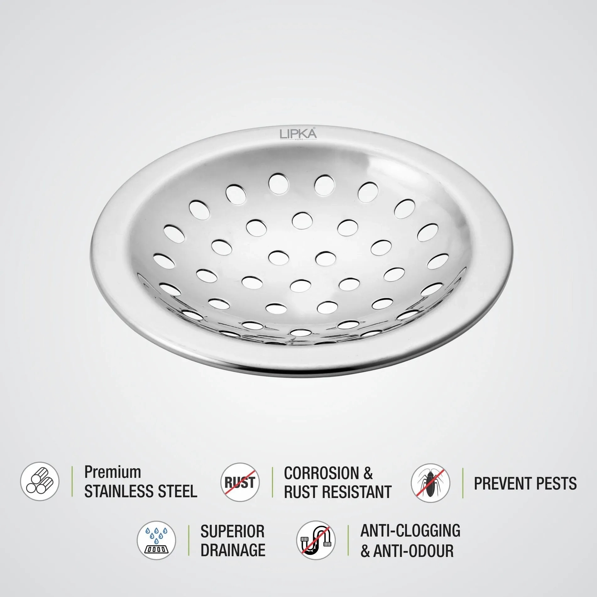 Lipka Super Heavy Snow Round Floor Drain (4.5 inches) 2