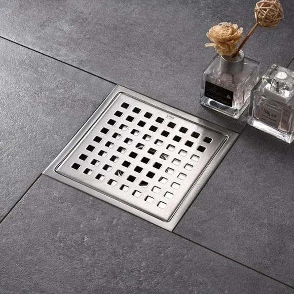 Lipka Red Exclusive Square Floor Drain (5 x 5 Inches)