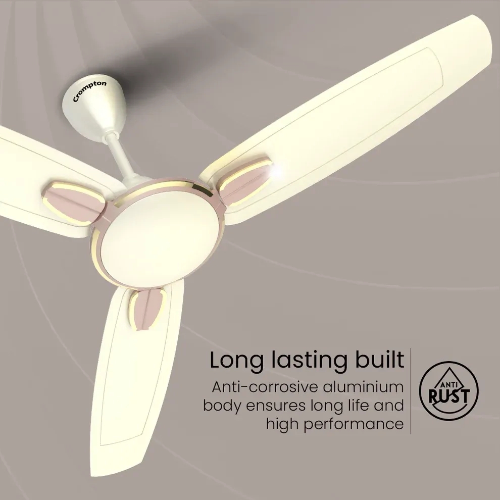 Crompton High Speed Java | Star Rated Ceiling Fan - Pearl Ivory by Crompton : Colours available: Ivory 6 5