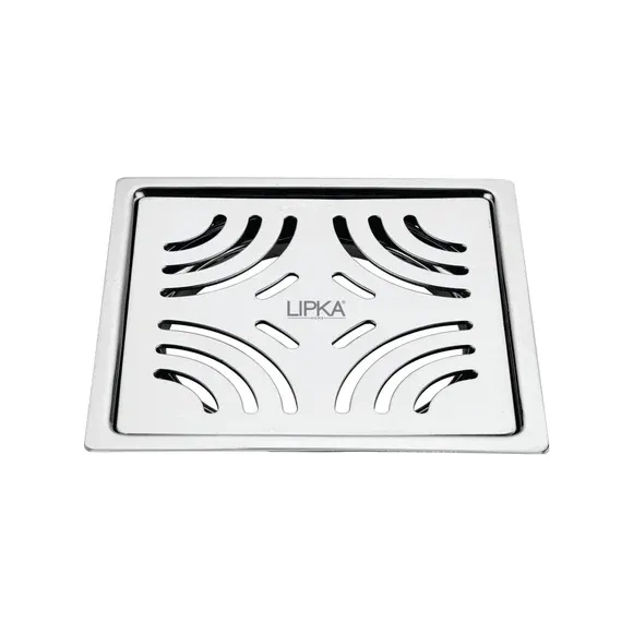 Lipka Gamma Deluxe Square Flat Cut Floor Drain (5 x 5 Inches)