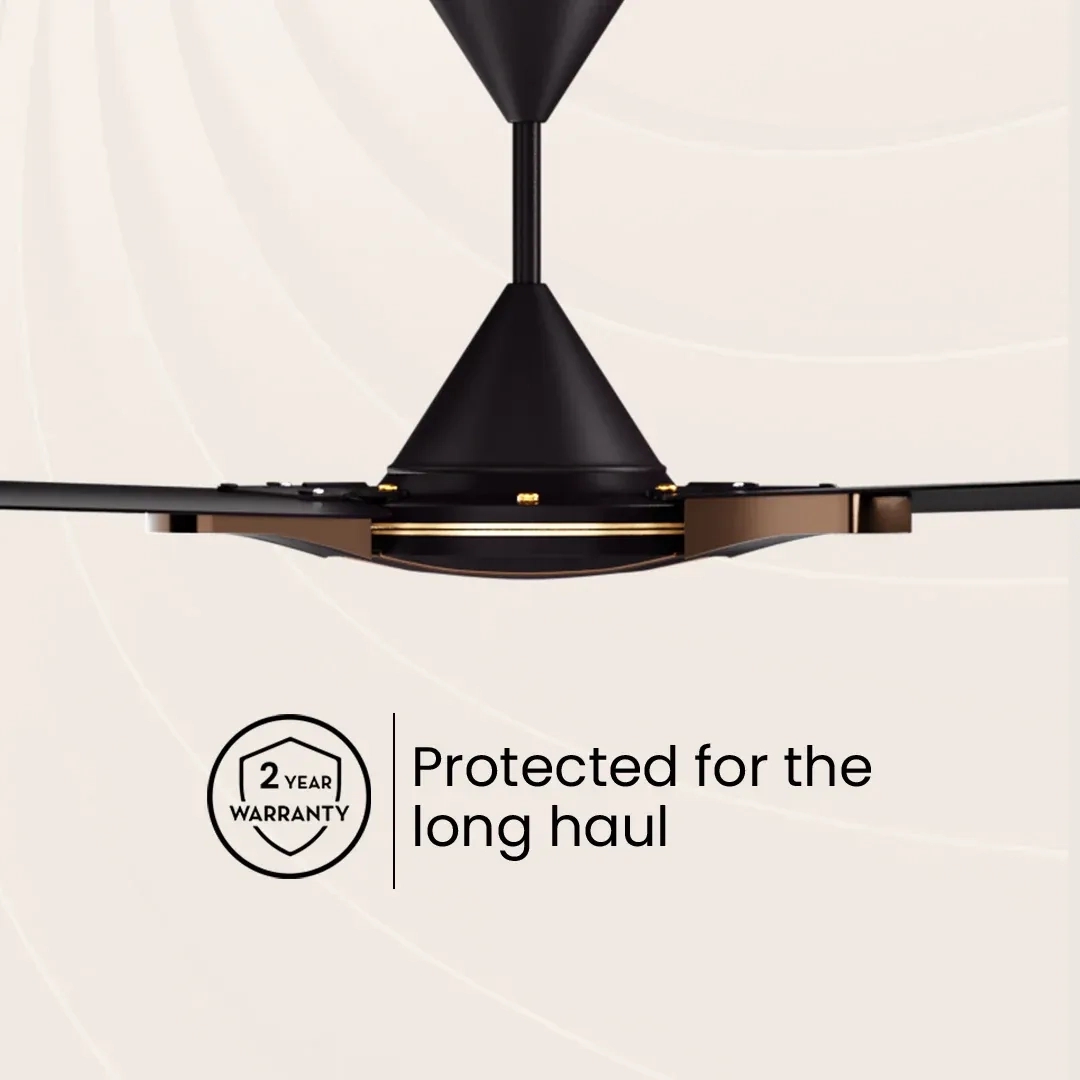 Crompton High Speed Gianna | Star Rated Ceiling Fan - Roast Brown by Crompton : Colours available: WoodyBrown 12 4