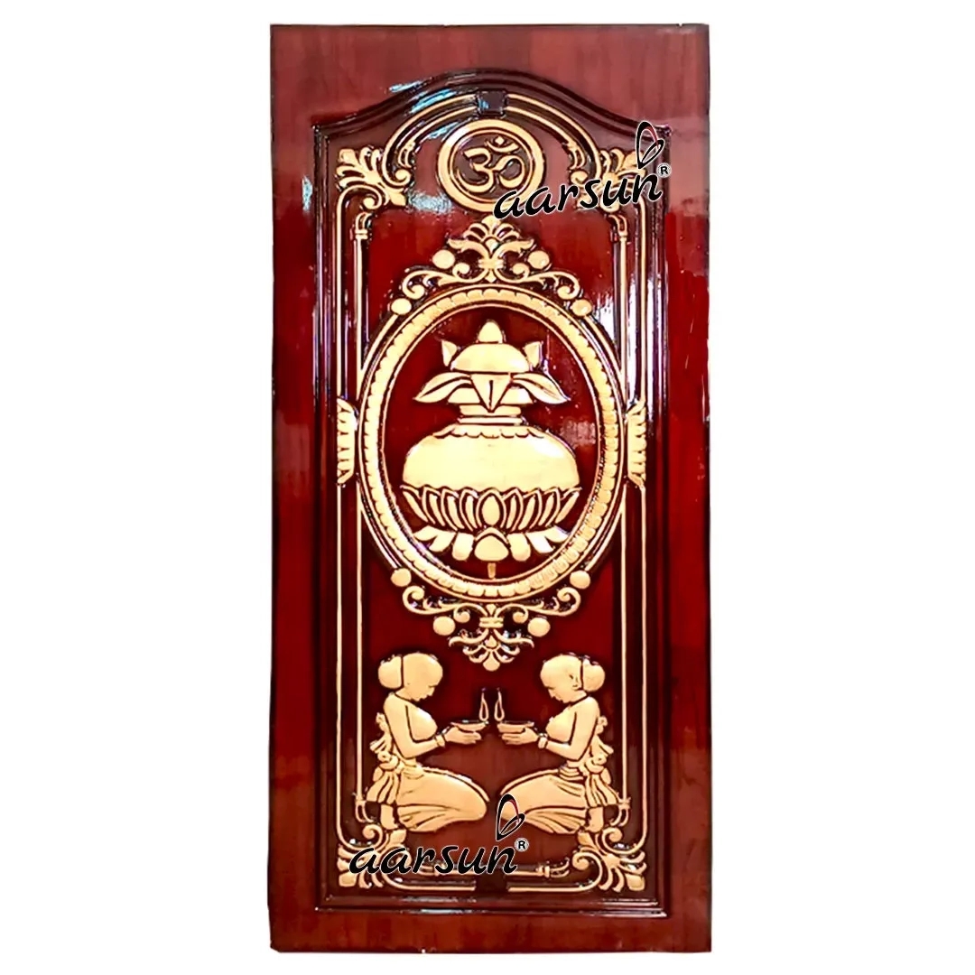 Aarsun Divine Pooja Room Door design by Aarsun : Colours available: Brown