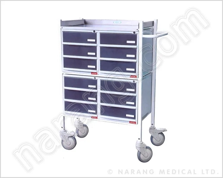 Narang Medical HF139 : Drug Trolley by Narang Medical Limited : Colours available: DarkBlue