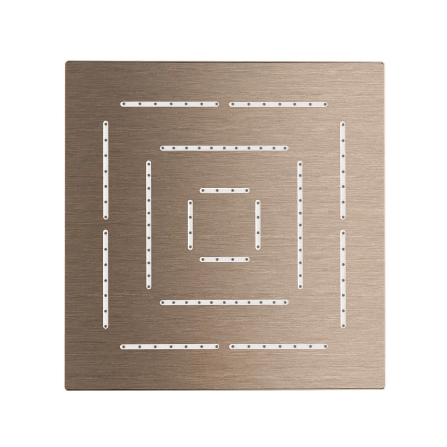 Square Shape Single Flow Maze Overhead Shower - Gold Dust - OHS-GDS-1605 by Jaquar : Colours available: Gold