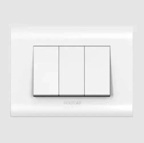 Polycab Curl - 12m Grid Frame + Cover Curl White Levana by Polycab : Colours available: White