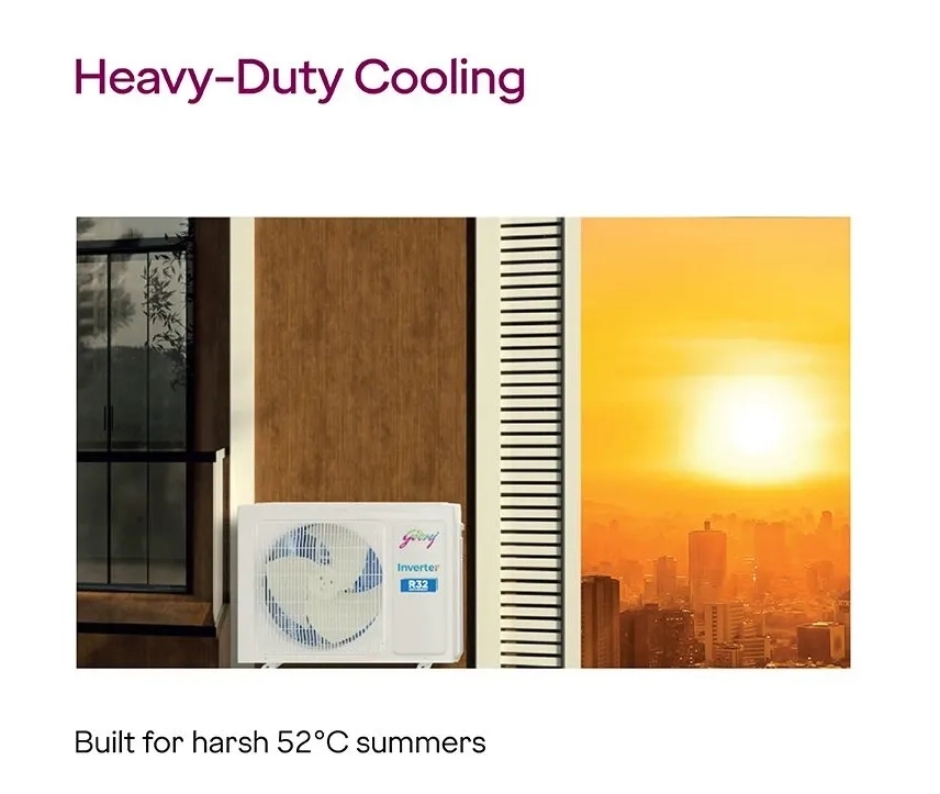 Godrej Split AC 1.5 TR 3 Star Fixed Speed 3-Star Split ACs White by Godrej Enterprises : Colours available: White 5 3