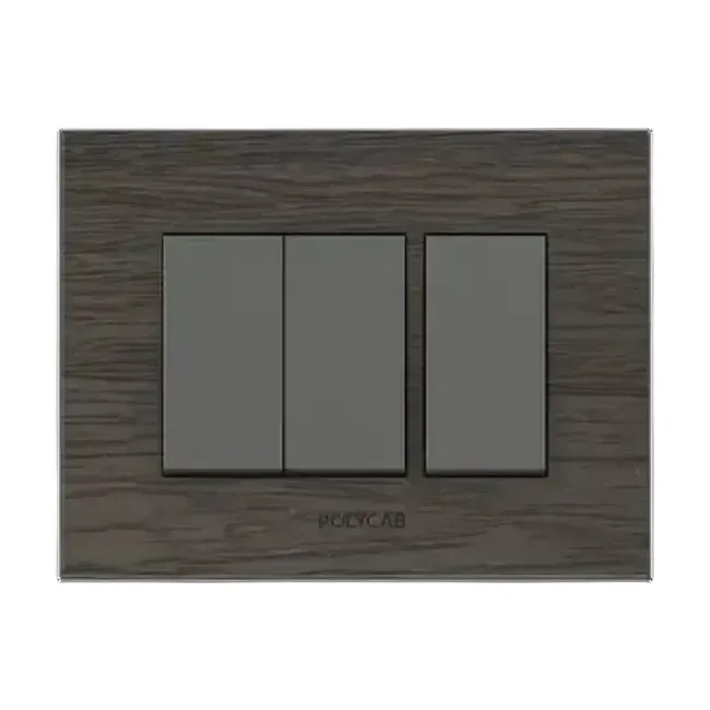Polycab Caprina Cover Plate|African Wegne| 1 Module by Polycab