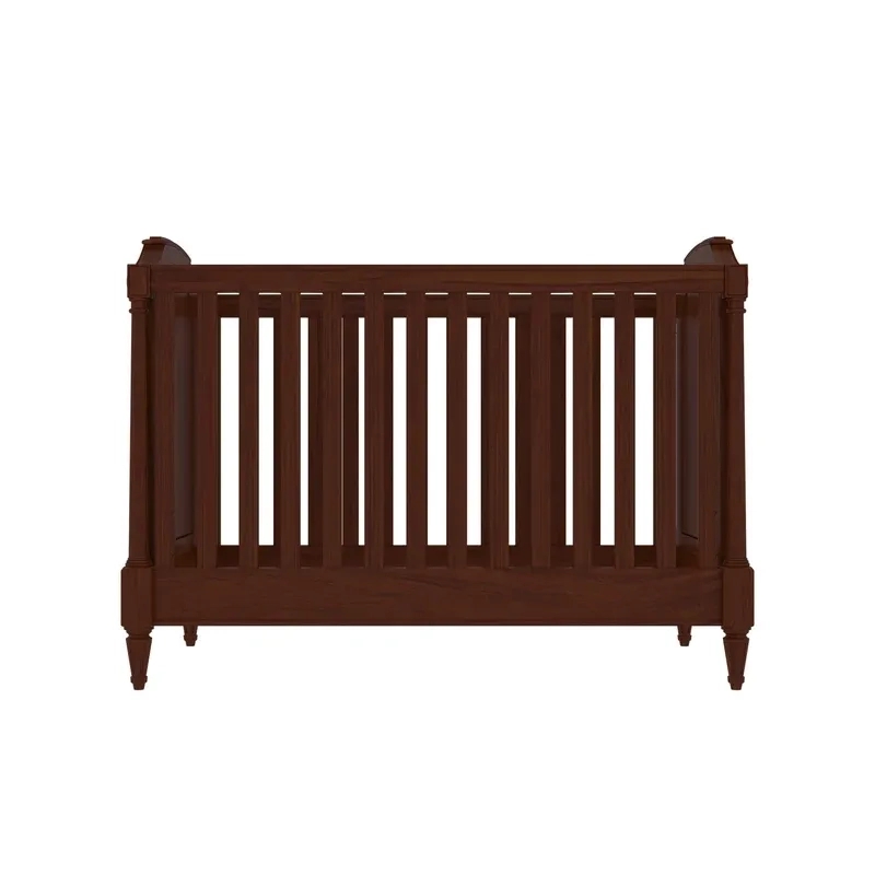 Woodshala Antique Richard Brown Finished Wooden Handmade Cradle 2