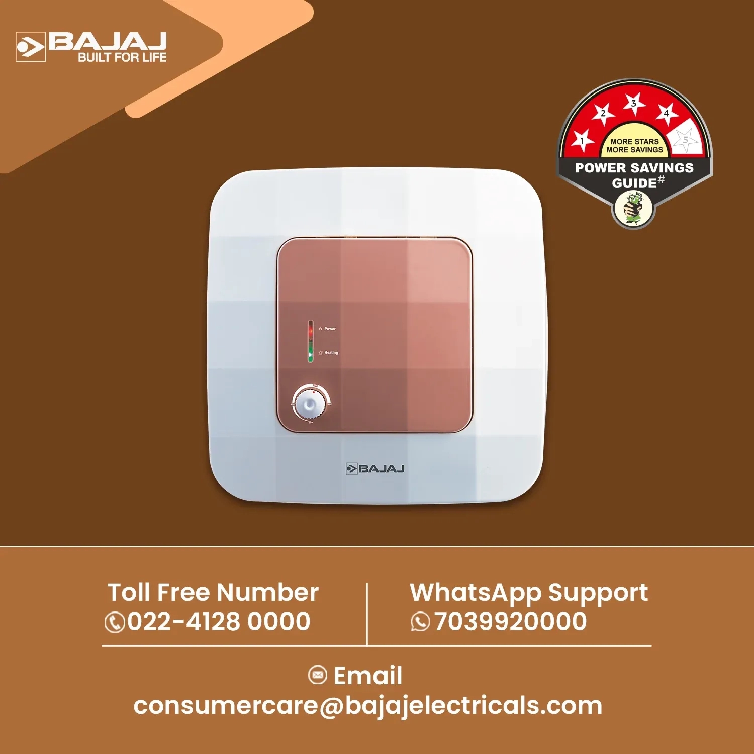 Bajaj Maestro Water Heater - 10L by Bajaj : Colours available: Brown 9 3