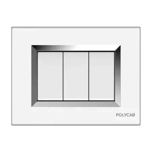 Polycab Valencia - 8m Sq. Glass Plates Levana (White) by Polycab