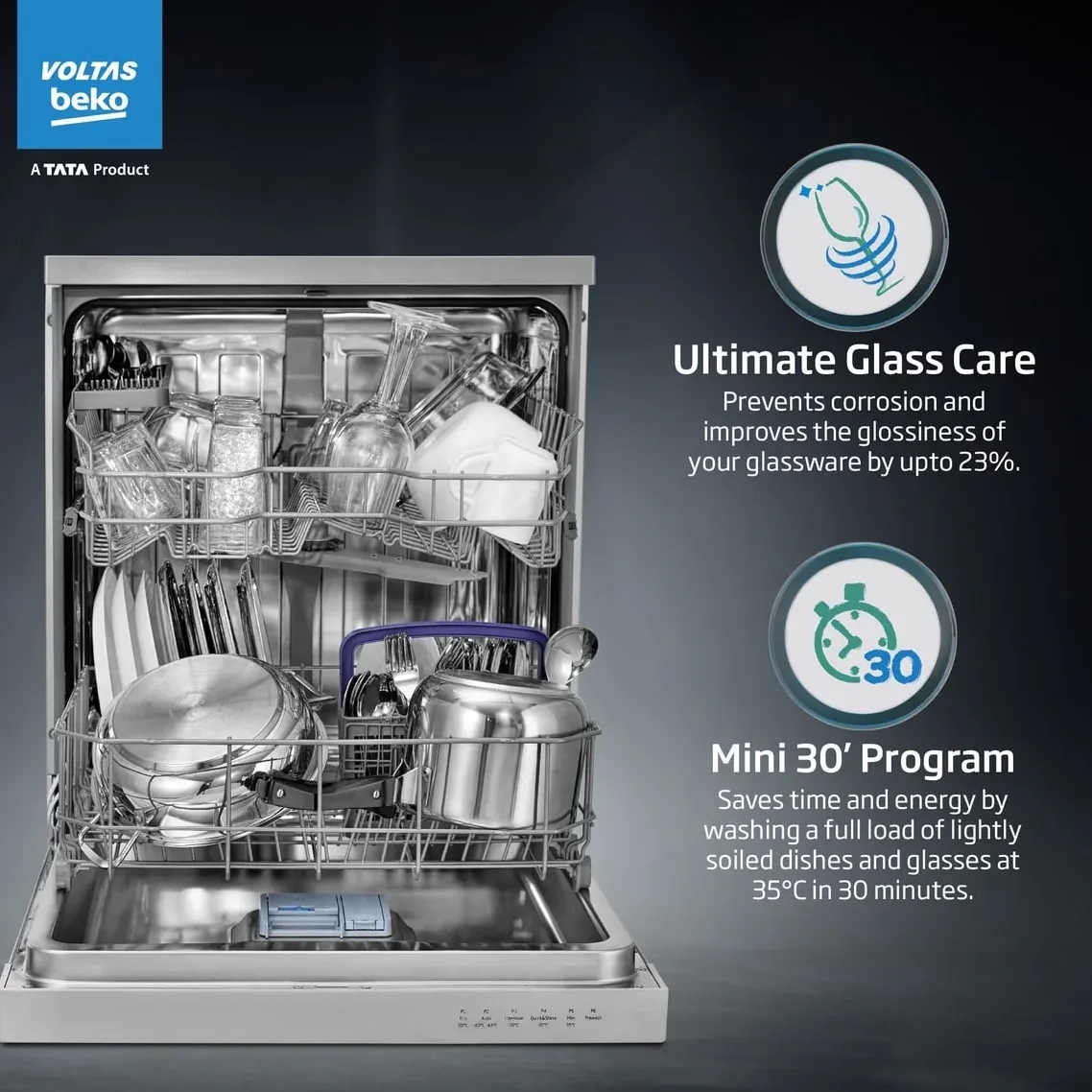 Voltas 14PS Full Size Dishwasher by Voltas 4 4