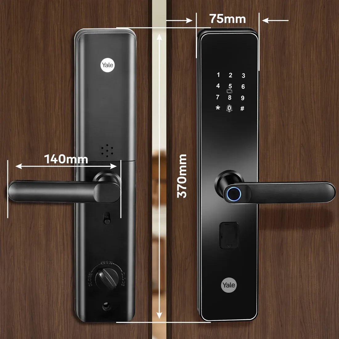 YDME100NxT Smart Door Lock - Black by Yale : Colours available: Black 6 5