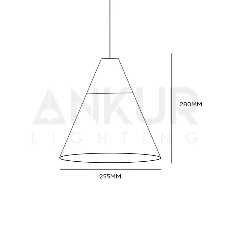 Ankur Modern Nordic Cone With Natural Wood Pendant Lights by Ankur : Colours available: White 7 6
