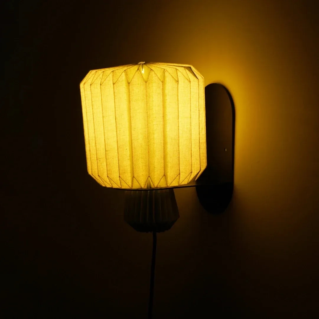 The Living Influence Lumi Fold Linen Wall Lamp / Wall Sconce 4