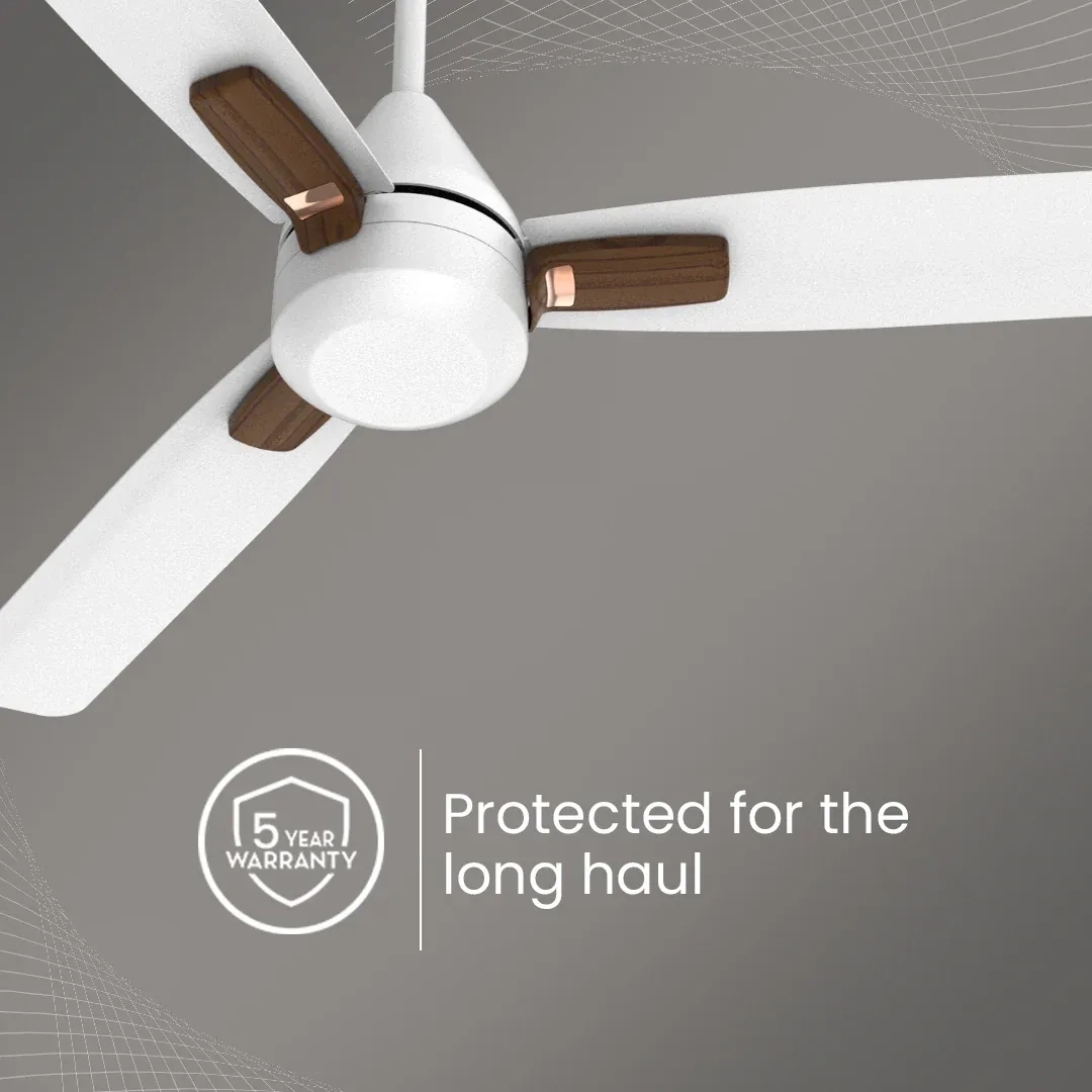 Crompton Energion Cromair Plus BLDC Ceiling Fan - Conch Cream by Crompton : Colours available: GhostWhite 12 3