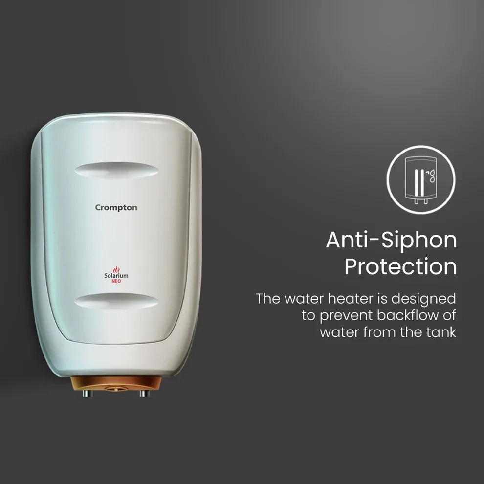 Crompton Solarium Neo, 2000W Storage Water Heater - 10-L by Crompton : Colours available: Ivory 5 2