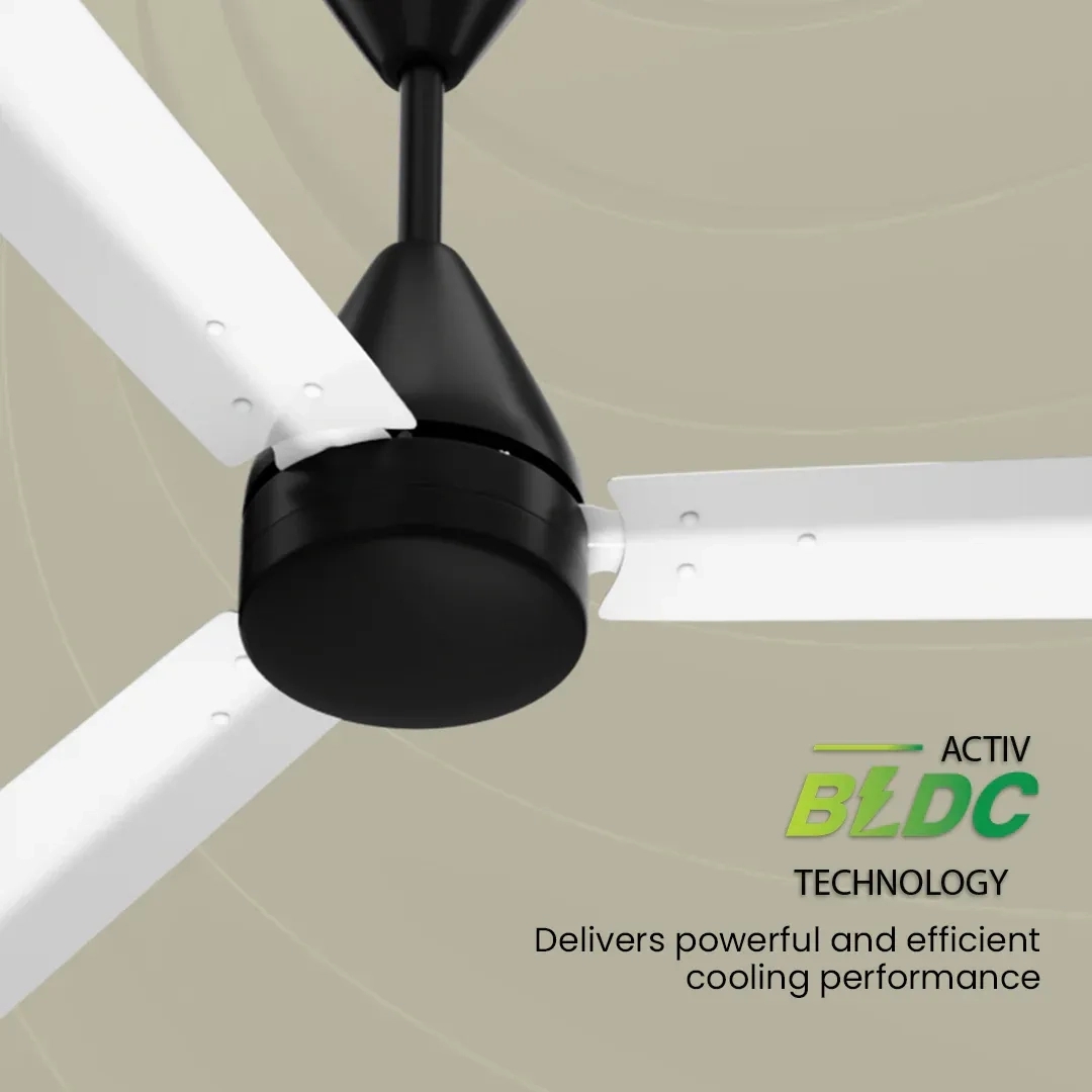 Crompton Energion Cookie BLDC Ceiling Fan - White Black by Crompton : Colours available: Black, White 15 5