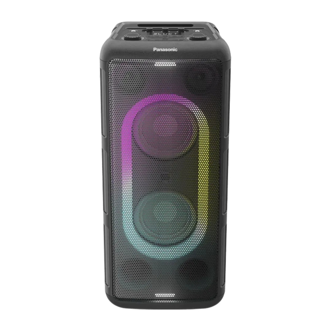 Panasonic SC-TMAX45 1000W Double Woofer Party Speaker | Bluetooth, USB, AUX connectivity | Mic & Guitar Jack by Panasonic : Colours available: Black